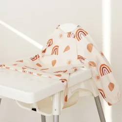 Elinfant Neues 1-teiliges Tischgebrauchs-Lätzchen aus Polyester, wasserdicht, modisch, bedruckt, mit Druckknöpfen, langärmelig, schmutzabweisend, Baby-Lätzchen