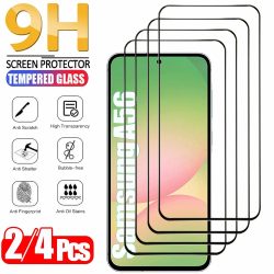 2/4PCS Glas Für Samsung Galaxy A56 A55 A54 A53 Gehärtetes Glas Für Samsung A17 A27 A37 A57 A36 A26 A16 Displayschutzfolie Samsung S26 S25 S24 Ultra Telefon-Schutzfolie