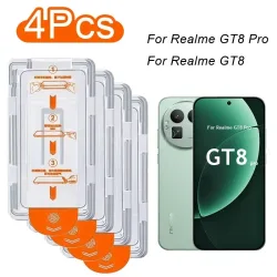 Oleophobe Beschichtung, staubfreies Bildschirmschutzglas für Realme GT 8 Pro, Glas, einfache Installation, Realme GT 8 Pro, gehärtetes Glas