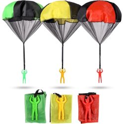 Fallschirmspielzeug für Kinder, verhedderungsfrei, fliegender Fallschirm für den Außenbereich, Männer außerhalb des Spielzeugs, Osterkorbfüller, Idee, einzigartiges Geschenk für Jungen und Mädchen