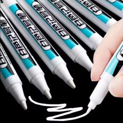 0,7/1,0/2,5 MM Weiß Permanent Marker Stifte Marker Farbe Stift Für Holz Kunststoff Leder Glas Stein metall Kunst Malerei Liefert