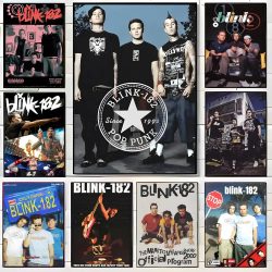 b-Blink-182 Band Playful Poster, Wandkunstdruck, Poster, dekoratives Wandbild, Heimdekoration, Geschenk, ungerahmt