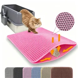 Katzenstreumatte, doppellagig, für Haustiere, rutschfest, für große Haustiere, Filtermatte, verschleißfest, wasserdicht, rutschfest, Katzenstreumatte