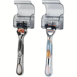 Wasserdichter und staubdichter selbstklebender Rasiererhalter zur Wandmontage im Badezimmer für die Dusche, Hakenständer, Gillette-Rasierer, Rasierhalter