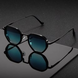 1 Paar Unisex-Sonnenbrillen aus rundem Metall, modische Vintage-Sonnenbrille im Punk-Stil, klassische UV400-Sonnenbrille für Männer und Frauen