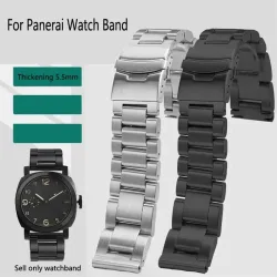 Robustes, verdicktes 5,5-mm-Armband aus Edelstahl für Panerai- und Breitling-Uhren, Metallarmband, 22 mm, 24 mm, 26 mm, Uhrenarmband.