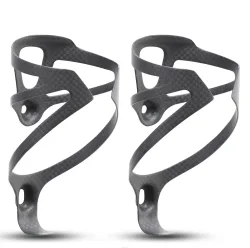 HUALONG 3K Carbon Faser Fahrrad Wasserflaschenhalter Rennrad MTB Gravel Fahrrad Wasserflaschenhalter Käfige, Mattschwarz, Gewicht (16 ± 2 g)