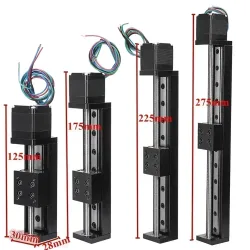 YunDuan T-Typ motorisierte Linearschiene Bühne Mini CNC Schiebetisch X Y Z-Achse Motor Linearführungsschiene Schiebetisch 50-300 mm Hub