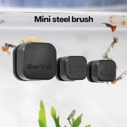 Mini-Quadrat-Magnetbürste für Aquarien, Glasreiniger, kratzfester Glasreiniger, Magnetbürste für kleine Aquarien