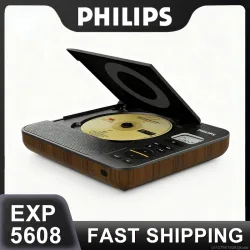 Neuer Philips EXP5608 Praktischer Retro-CD-Player Desktop-CD-Audio USB/TF Kabelloser Bluetooth Heim-HiFi-Stereo-MP3-Lautsprecher
