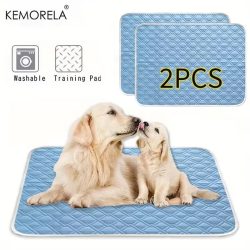 KEMORELA 2 Stück Hunde-Kühlmatte, Sommer-Haustier-Kühlbett, extra groß, für kleine und große Hunde, Haustierzubehör, Trainingsmatte, waschbare Matte