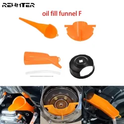 Motorrad Primäre Fall Öl Füll Trichter Öl Filter Abdeckung Trichter Set Für Harley Touring Dyna Sportster XL883 Softail Fat Boy FLHT
