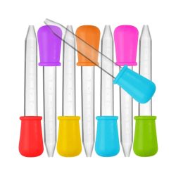 5PCS 5ml Kleine Silikon Kunststoff Pipette Dropper Fütterung Medizin Flüssigkeit Auge Ohr Pipette Dropper Labor Experiment Spielzeug geschenk
