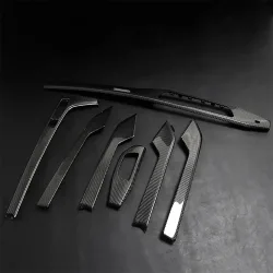 Carbon-Faser Innenraum-Mittelkonsole für Audi B9 B9PA A4 A5 S4 S5 2017-2024 Innenraum-Upgrade 7-teiliges Carbon-Faser-Interieur-Set