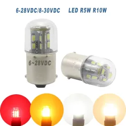 6V Motorrad-LED-Leuchten G18 R5W 12V 24V Auto-Glühbirnen Ausrüstung Blinker R10W Signallampe Rücklicht 4er-Pack