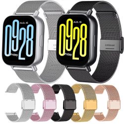 Metall-Milanese-Armband für Xiaomi Redmi Watch 5 Active/5 Lite/3 Active/3 Lite, Edelstahl-Ersatzarmband