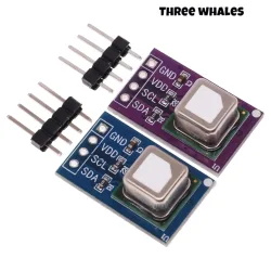 /SCD40 SCD41 Gassensor-Modul erkennt CO2, Temperatur und Luftfeuchtigkeit, zwei in einem, I2C-Kommunikation, violett mit Pin-Array