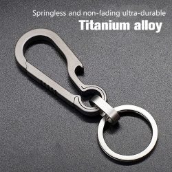 1PC Titan Legierung Schlüsselbund Schnalle Schlüssel Ring Auto Zugriffs Taille Hängende Kette Ring Schnallen Opener Outdoor-Tool