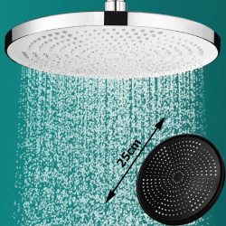 Neuer 25CM Druckverstärkter Deckenmontierter Duschkopf mit Supercharge-Technologie, Großer Durchfluss, ABS-Verstärkter Hochdruck-Regenduschkopf