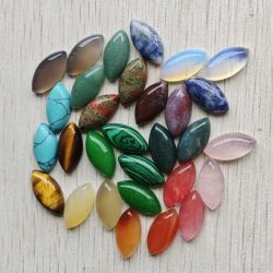 Neue natürliche edelstein mix marquise form cabochon perlen 10x20mm für Schmuck Zubehör machen kostenloser versand Großhandel 30 teile/los