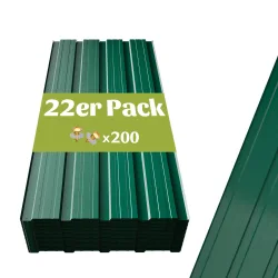 22 Stück Metall-Dachplatten, Wellblech-Dachplatten, Überdachung für Pavillon, Schuppen, Garagen, Ersatz für Terrasse, Garten im Freien