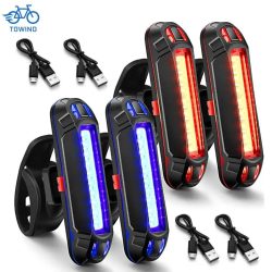 Fahrrad Rücklicht Wasserdichte USB Aufladbare LED Sicherheit Warnung Lampe Fahrrad Blinkende Zubehör Nacht Reiten Radfahren Rücklicht