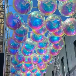 10 Stück Bunte 10 Zoll 4D Runde Aluminiumfolienballons für Hochzeiten, Geburtstage, Feiertage und Funkelnde Partydekoration
