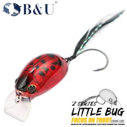 B&U Crankbait-Angelköder, lebensechte bionische Hartplastikköder mit Federschwanz und scharfem Haken für Süßwasserforellen, Barsche und Lachse