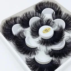 Neue 5Pairs 15-25mm 3D Nerz Wimpern Großverkauf Natürliche Falsche Wimpern, wimpern Verlängerung großhandel groß