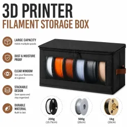 3D-Drucker Filament-Aufbewahrungsbehälter Vliesstoff Druckerfilament-Spielzeug-Aufbewahrungsbox Sichtbare Staubdichte Sortier-Aufbewahrungstasche
