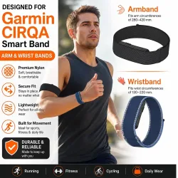 Nylon-Bizeps-/Handgelenkband für Garmin Cirqa Smart Band, verstellbares Fitness-Tracker-Ersatzarmband für Garmin CIRQA-Zubehör