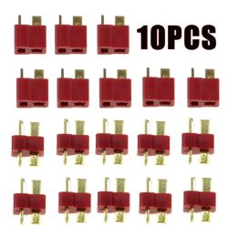 10 Stück T-Stecker männliche und weibliche Anschlüsse im Deans-Stil für RC-LiPo-Akku