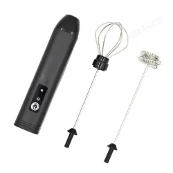 Kaffee-Aufschäumer/Milch-Schneebesen+Eierschläger MINI Handmixer USB Aufladbar Tragbare Espresso-Utensilien