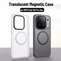 Luxuriöse, minimalistische, hautfreundliche, mattierte, durchscheinende Hülle für OPPO Find X10 Pro Max X9s Pro Ultra mit MagSafe, stoßfeste Schutzhülle