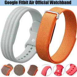 Sportliches Nylon+Silikon-Schlaufenarmband für Google Fitbit Air, offizielles, bequemes, austauschbares Uhrenarmband für Google Fitbit Air-Armband