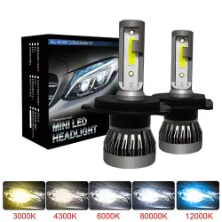2 Stück LED H4 H7 Auto-Scheinwerfer H1 LED-Birne H8 H11 9005 HB3 9006 HB4 9004 HB1 H3 HB5 H13 LED-Lichter 20000LM Turbo Lampe 12V
