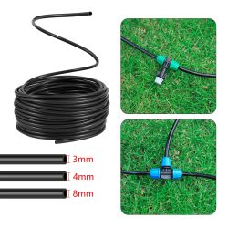 10 Meter 3/5 mm 4/7 mm 8/11 mm PVC-Schlauch Gartenbewässerungsschlauch Tropflandwirtschaft Bewässerung Schwarz Mikrobewässerungsschlauch Rohrschlauch