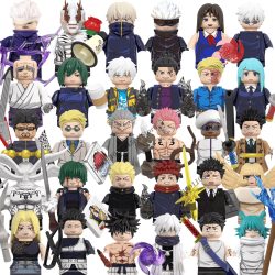 Jujutsu Kaisen Anime-Bausteine Fushiguro Toji Tsukumo Yuki Hanao Choso MINI Cartoon-Puzzle-Bausteine Sammlerstück Geschenk