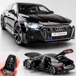 1:18 Ferngesteuertes AUDI RS7 Sportwagen-Modell aus Legierung, Druckguss-Metall-Rennfahrzeug mit Licht und Ton, Kinderspielzeug-Geschenk