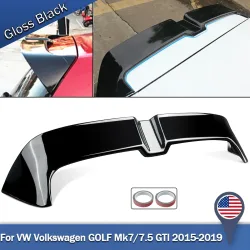 Heckspoilerflügel-Kofferraumlippe für Volkswagen Golf 7 MK7 MK7.5 GTI R Schrägheck 3-türig 5-türig 2014 2015 2016 2017?2020 glänzendes Schwarz