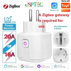 Tuya ZigBee Smart Plug 20a EU Smart Socket mit Strom überwachung Timing-Funktion Sprach steuerung über Alexa Google Home Yandex