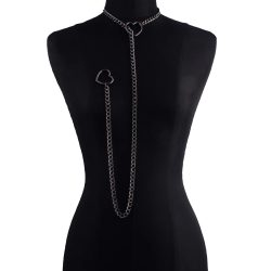 Herzförmige Kettenhalskette für Frauen, Punk-Rock-Liebeskette, Choker-Halskette, Paar-Schmuck, Geschenk-Accessoires