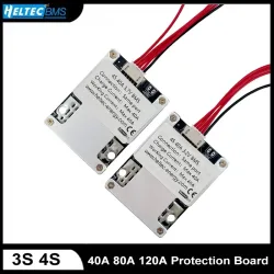 40A 80A 120A 3S Li-Ion 4S Lifepo4 Lithium-Batterie-Schutzplatine 12V 18650 3,7V 3,2V mit Balance BMS