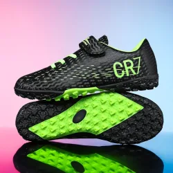 Neue Trendige Kinder-Fußballschuhe Outdoor-Trainingsschuhe Fußballschuhe für Jungen und Mädchen mit Klettverschluss Fußball-Stollenschuhe Futsal-Sneaker 28-39