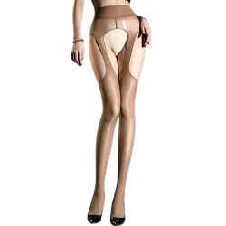 Vierseitig offener Schritt, glänzende Pferdeöl-Strumpfhose, ultradünner Jumpsuit, hochelastische Strümpfe, Strumpfhosen