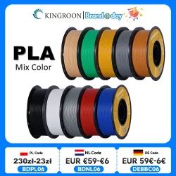 KINGROON PLA Filament 1,75mm 5/10KG PLA-Kunststoff für 3D-Drucker, Standard 1kg/Rolle 3D-Druckfilamente in Mischfarben, Lokaler Versand