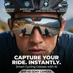 2026 Neue KI-Smart-Sport-Schieß- und Aufnahmebrille mit 800W HD-Kamera, Anti-Shake-Funktion, Fahrrad-Schieß- und Aufnahme-Tool, winddichte Schutzbrille