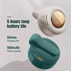 Tragbarer, leiser, kleiner, blattloser elektrischer Ventilator, kleiner Ventilator zum Anklippen an Hemd und Taille, Mini-Ventilator ohne Flügel, verstellbar, 3 Geschwindigkeitsstufen, für den
