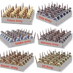 40/set Militärbausteine aus dem Zweiten Weltkrieg, Soldat der nationalen Armee, Charakter, Waffe, Montage, Baustein, Kinderspielzeug, Geschenke