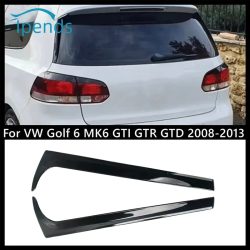 Für VW Golf 6 MK6 GTI R GTD Standard 2008-2013 Glänzend Schwarz Hinten Fenster Seite Stamm Spoiler Canard Canards splitter Zubehör